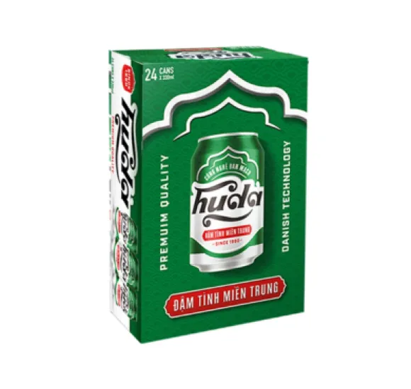 Thùng 24 lon bia Huda 330ml
