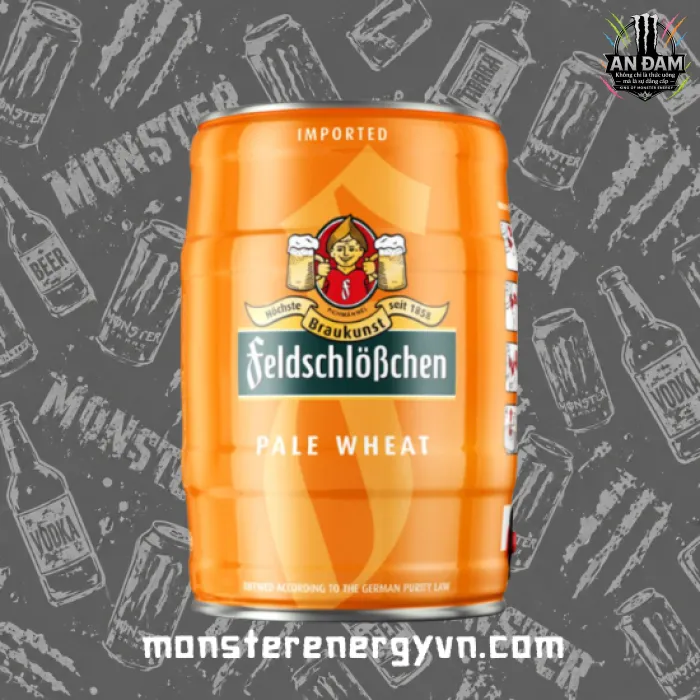 Bia Feldschlobchen Pale Wheat 4.9% – Bom 5 Lít