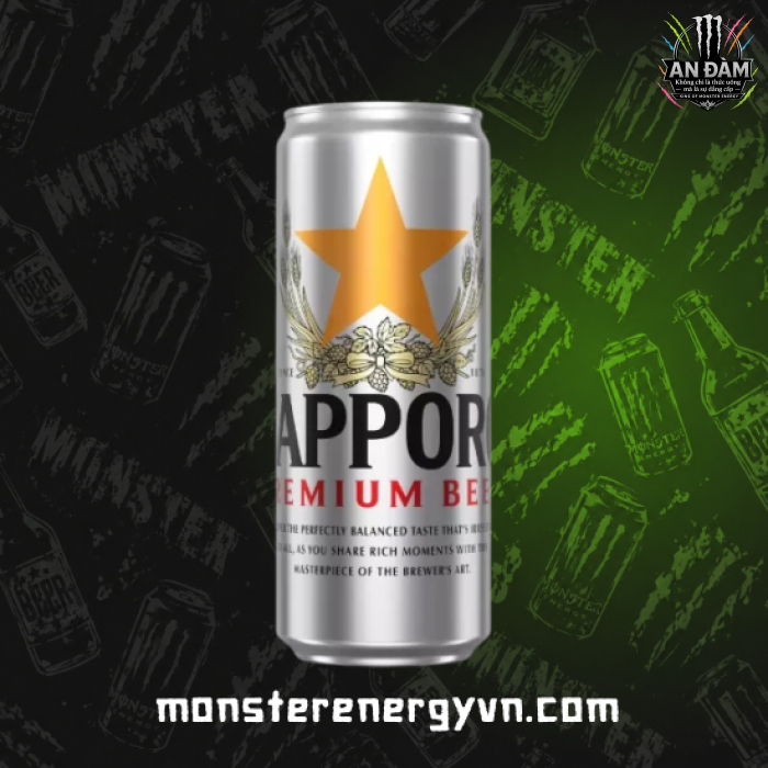 Bia 5% Sapporo lon cao 330ml