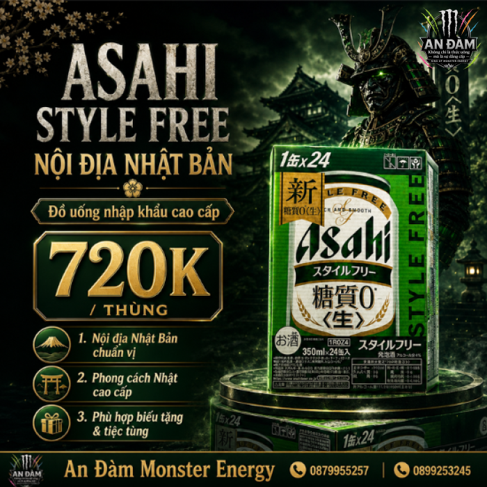 Bia không đường Asahi Style Free 4%