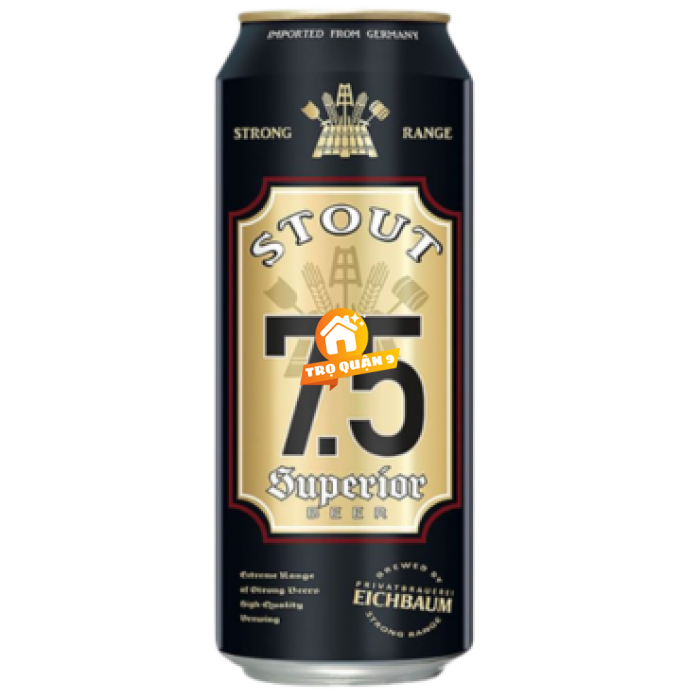 Bia Đức Eichbaum Stout Superior 7.5% – Lon 500ml – Thùng 24 Lon
